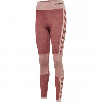 Hummel Women's Cleaa Mid Waist Seamless Leggings in Withered Rose