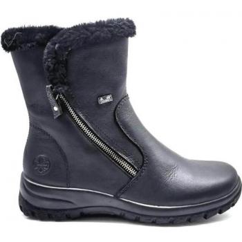 Botas de Mujer Rieker Z7181 en Piel Negra con Forro de Lana