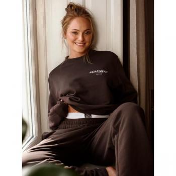 Björn Borg Studio Alice Oversized Crew Sweatshirt, Brown, Size L