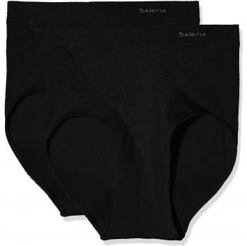 Selene 900/Pack2, Braguitas Para Mujer, Marrón, M, Negro, Large, Pack de 2