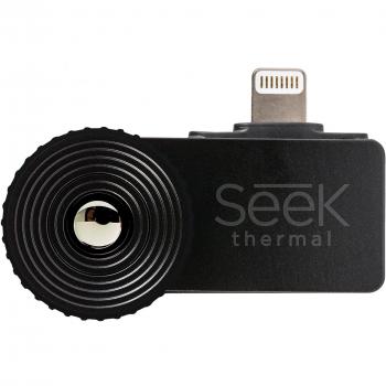 Seek Thermal Compact XR Cámara de imagen térmica de alcance extendido con conector Lightning y carcasa hermética protectora para dispositivos iOS de Apple - Negro