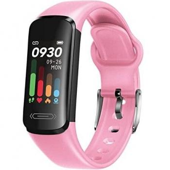 HUAKUA Pulsera Actividad Inteligente Impermeable IP68 con Pulsómetro, Monitor de Actividad Deportiva, Reloj Deportivo con Podómetro