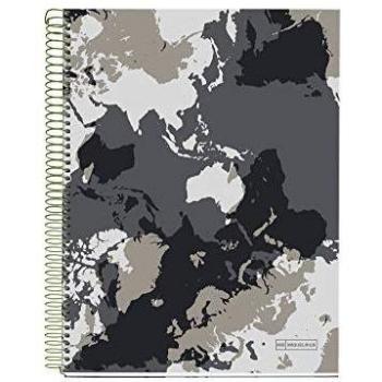 Miquelrius 46005 Cuaderno A4 140 Cuadrícula Mapamundi