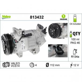Compresor de aire acondicionado VALEO 813432