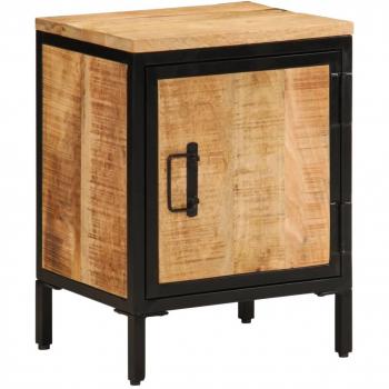 vidaXL Bed Cabinet 40x30x52.5 cm Solid Rough Wood Mango