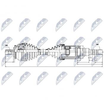 Árbol de transmisión NTY NPW-VV-020 con características de alta resistencia y durabilidad