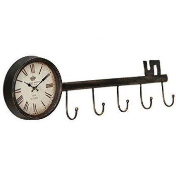Reloj de pared diseño llave con pantalla analógica - 88 x 7 x 26 cm - multicolor cristal