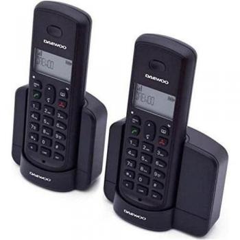 Daewoo Teléfono Inalámbrico Duo DTD-1350 | Sencillo y Fácil de Usar | Identificador Llamadas | Tecnología Gap | Color Negro