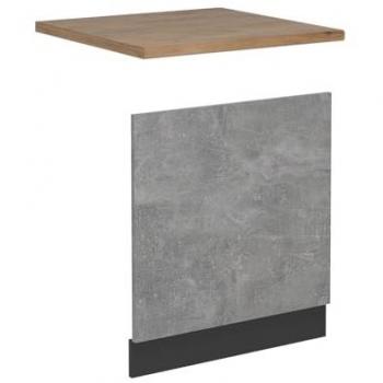 Frontal para Lavavajillas Vicco R-Line, Hormigón/Antracita, 60 cm, Acabado en Roble