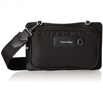 Calvin Klein Elevated Multi Zip Black Recycled Shoulder Bag