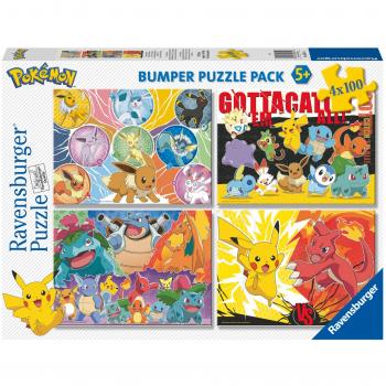 Ravensburger Pokémon 4 x 100 Piece Jigsaw Puzzle Set