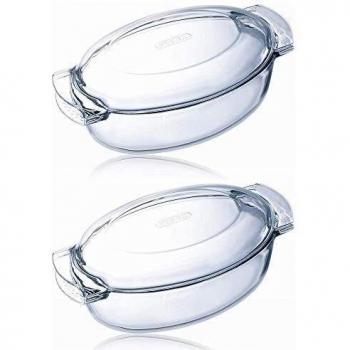 Cazuela Ovalada Classic Vidrio Pyrex Con Tapa 15X39x23 Cm