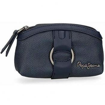 Pepe Jeans Daphne Monedero Neceser Azul 14x8x5 cms Piel Sintética