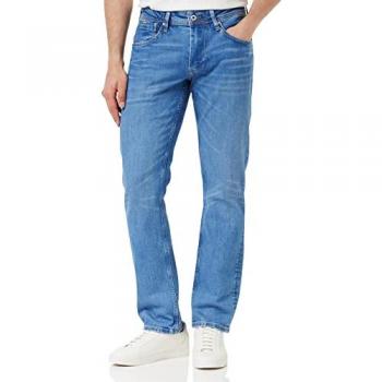 Pepe Jeans Cash Jeans para hombre, fit regular, tiro regular, color azul (Denim-vs3), talla 28W / 32L