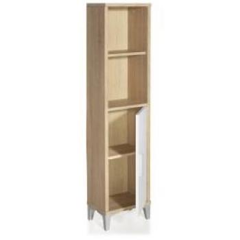 Estantería de Baño Gala 8903 - Mueble de baño en Roble Blanco, dimensiones 139,5x33x23cm