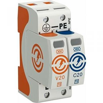Descargador de sobretensión Obo Bettermann V20-1+NPE 40KA Tipo 2 con NPE