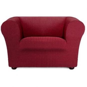 Funda para sillón Eysa JAZ Burdeos 110 x 100 x 130 cm, bielástica, compatible con sillones Chester y Klippan, color burdeos