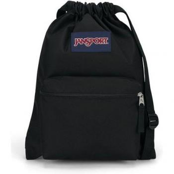 Mochila gymsack juvenil y ligera Drawsack Jansport negro, capacidad de 14L, diseño ligero y portátil, fabricada por JanSport