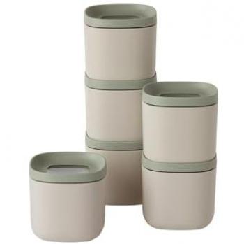 Juego de recipientes pequeños para comida y especias BergHOFF Balance de 6 piezas, ideal para especias