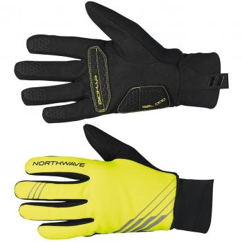 Guantes Btt Northwave Power 2 Gel Pad Amarillo Fluo-Negro