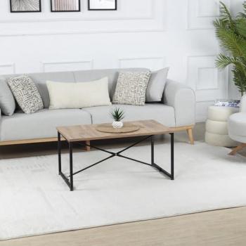 Surya Modern Scandinavian Area Rug OSNA, Rectangular, Ivory/White, 160x213 cm, Short Pile, 14 mm Height