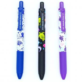 Bolígrafo retráctil de gel M&G 0,7mm azul
