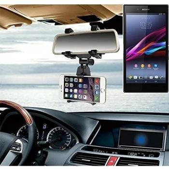 Sostenedor del montaje espejo retrovisor para Sony Xperia Z Ultra, negro | Escuadra de coches - K-S-Trade