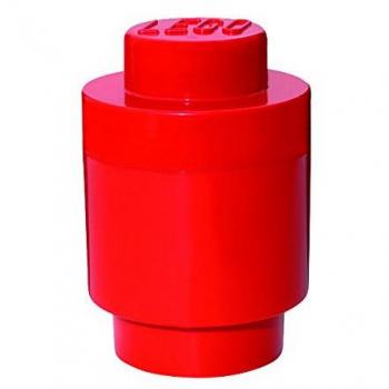 Caja de Almacenamiento LEGO Ladrillo Redondo 1 Color Rojo 12,3 cm