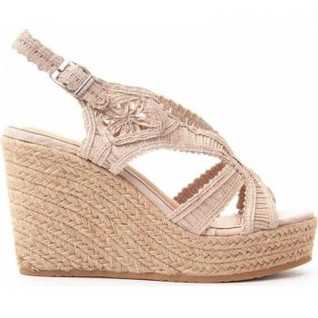 Sandalias de Mujer Montevita Spartsum10 Beige con cuña de esparto
