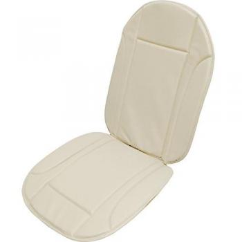 Akhan CSC704 - Funda de piel sintética acolchada para asiento, color beig