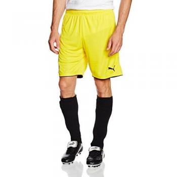 Puma BVB-Pantalón Corto para Hombre, diseño réplica Cyber Yellow/Black FR: XL