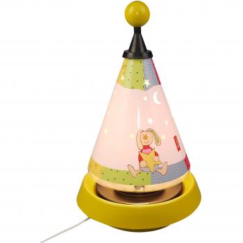 Lámpara de mesa y lámpara nocturna Carrousel Conejo Arcoíris 20W, 21x21x35 cm