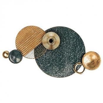 Adorno Pared Metal 104x6x54 Cm - Azul/Dorado - Estilo y Personalidad - Ambiente Acogedor