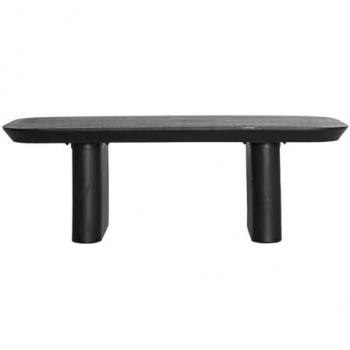 Mesa de Centro Rognes Desmontable de Madera de Abeto en Color Negro 120x60x40cm