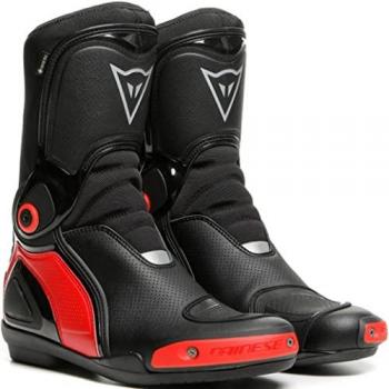 Botas Dainese Sport Master Gore-Tex para Pilotos Exigentes - Botas de motocicleta impermeables, color Negro Rojo, talla 45