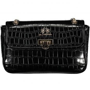 La Martina Elegant Chain Shoulder Bag with Contrasting Accents, Shoulder Bags, Black female, Size: ONE SIZE
