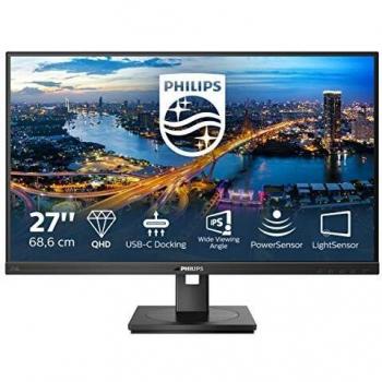Philips 276B1-27 Inch QHD Monitor, 75Hz, 4ms, IPS, USB-C Dock, Speakers, Height adjust, Light Sensor