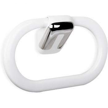 Tatay Porte Serviette ANNEAU Alaska Blanc-Chrome Petit MODELE, 22.5 x 5.5 x 13.5 cm