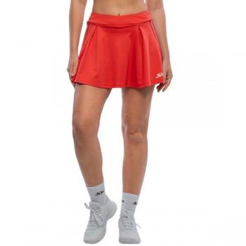 Falda Siux Jamming para Mujer - Vestimenta Pádel Ajustada - Logo Marca, color Cayenne