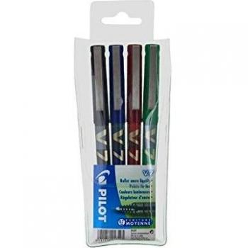 PILOT Tintenroller Hi-Tecpoint V7, 4er Etui, farbig sortiert