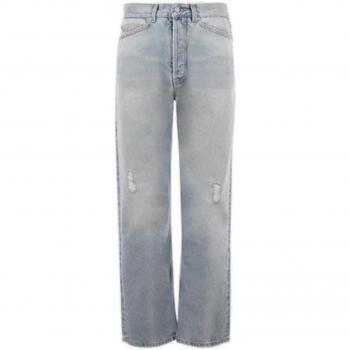 Palm Angels Men's 5-Pocket Straight-Leg Jeans in Denim | Size 32 | PMYA030E23DEN004 Color 4010