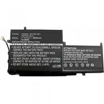 Batería para Laptop HP CoreParts MBXHP-BA0065 (1 célula, 5600 mAh), Negro