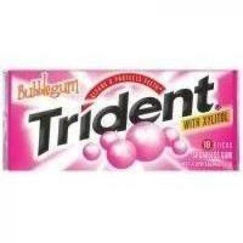 Trident Bubblegum Chewing Gum 12-18 Packs