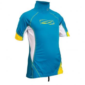 2018 GUL Junior Short Sleeve Rash Vest Crip / White RG0341-B4 Junior Sizes - JUNIOR SMALL