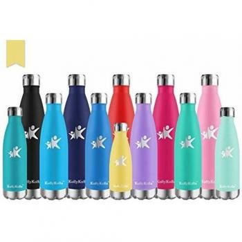 KollyKolla Botella de Agua Acero Inoxidable Termica Oficina Termos Agua Ecológica Frascos Térmicos Deportiva Termo Niños Sin BPA Reutilizables Water Bottle Deporte Gym,