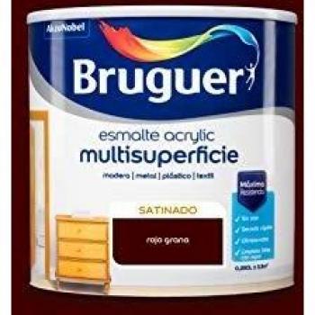 Bruguer Acrylic Multisuperficie Esmalte al agua Satinado Rojo Grana 250 ml