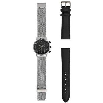 BREIL Men's SIX.3.Nine Watch Collection Mono-Colour Black dial Chrono Quartz Movement and Steel Black MESH TW1805