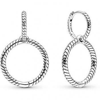 Pendientes de Aro Doble Charm Pandora Moments en Plata - 299562C00