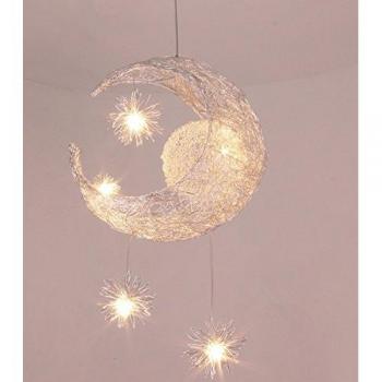 icase4u Vintage Retro Lámpara Colgante de Techo Moderno Minimalista Creativa Portalámpara Nordico Blanco Chandelier Perfecta para Cocina/Comedor/Dormitorio/Café/Bar/Fábrica