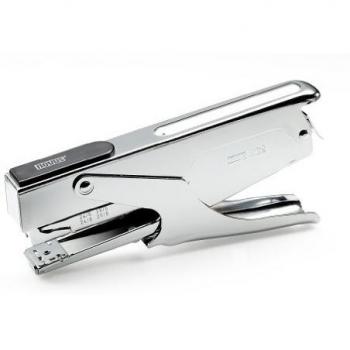 Grapadora de Tenaza Novus B 38, Capacidad para 40 Hojas, Compatible con Grapas 24/6 y 26/6, Diseño Cromado y Metálico